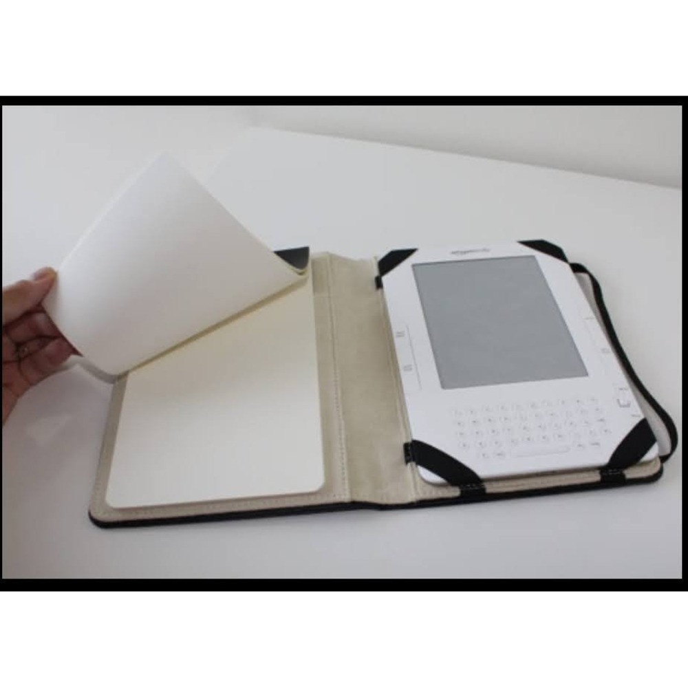 moleskine kindle cover and space for notepad color black